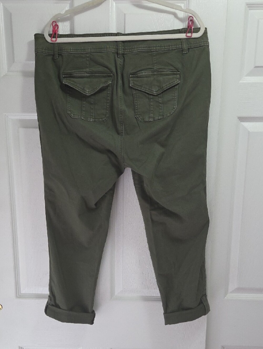 torrid Olive Green High-Waist Button Front Utility Pants - Picture 3 of 5